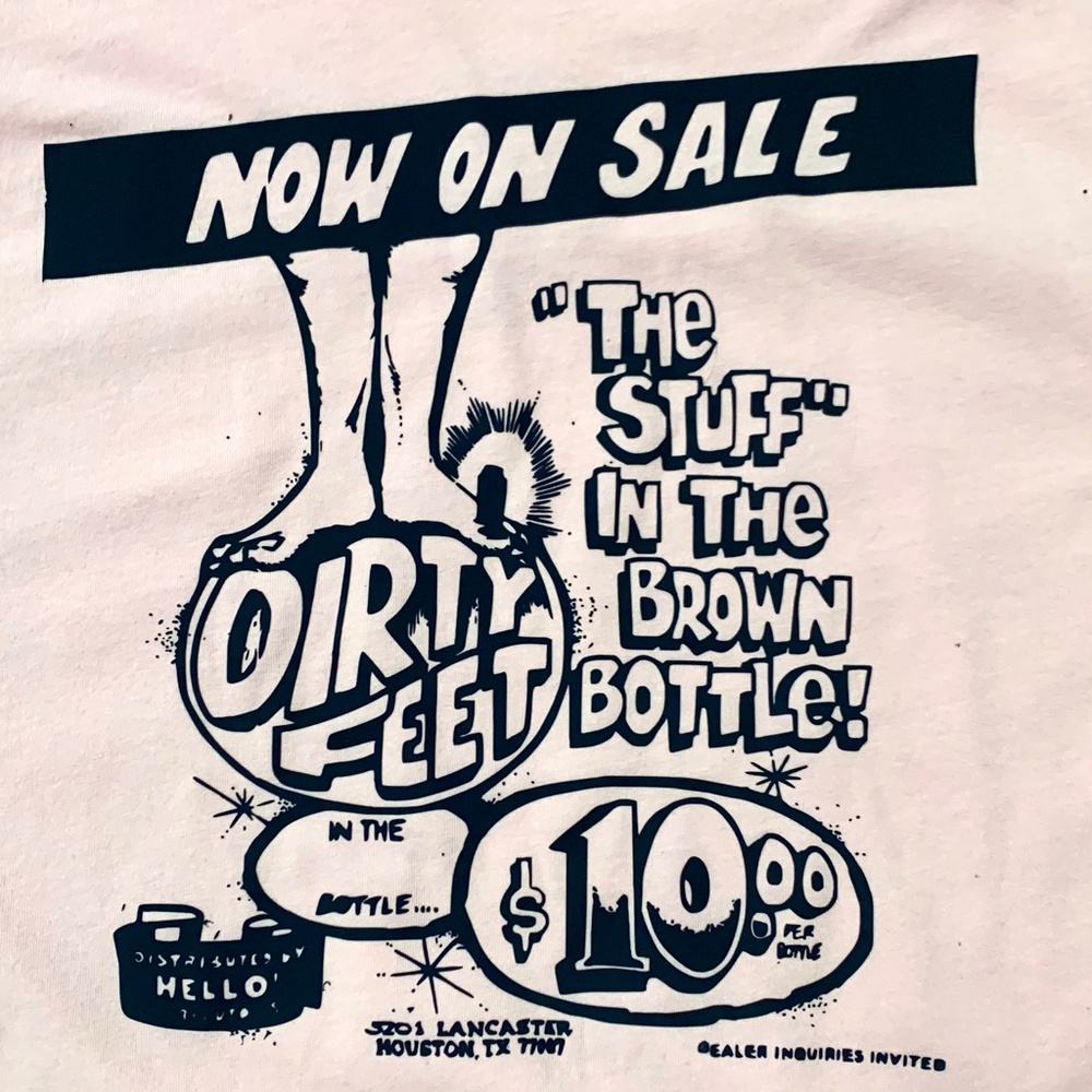 Dirty Feet Poppers Ad on Bella & Canvas Size L 100% Cotton T-Shirt LGBTQ History